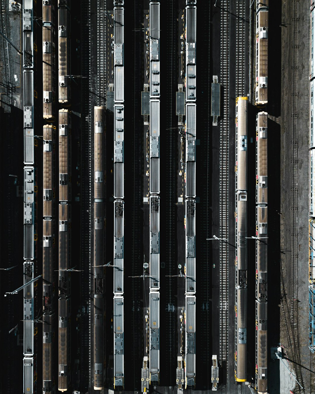 Rack of network and video routing equipment in a technical room